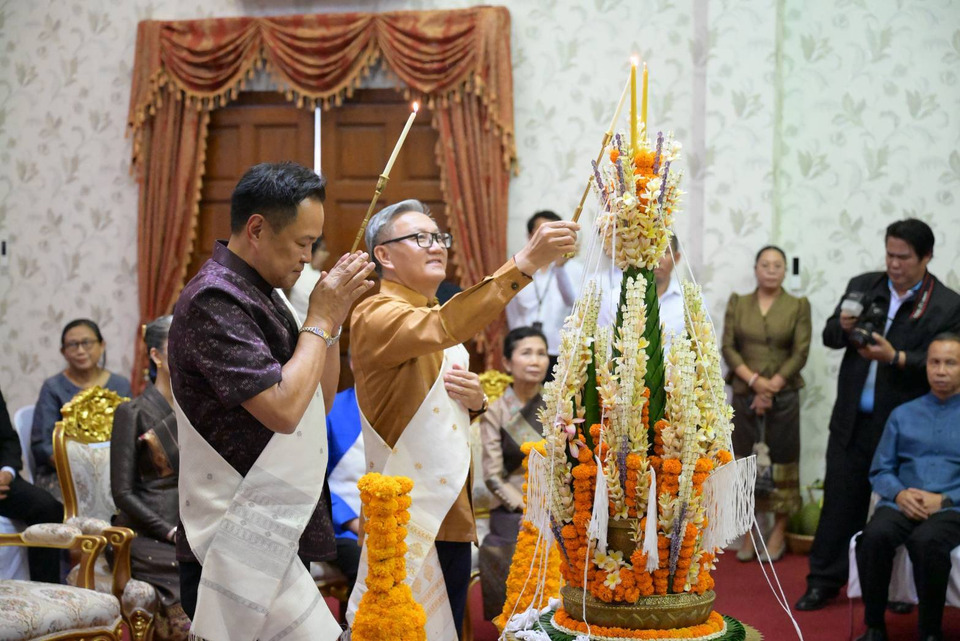 “อนุทิน” ร่วมงานปีใหม่ลาว กระชับสัมพันธ์ไทย–สปป.ลาว ผ่านวัฒนธรรมประเพณีอันงดงาม