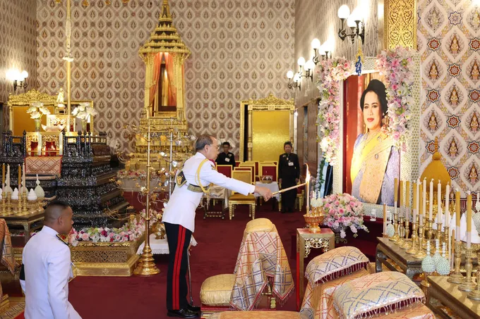 พระวรวงศ์เธอ พระองค์เจ้าเฉลิมศึกยุคล ทรงบำเพ็ญพระราชกุศล ถวายพระบรมศพ "พระพันปีหลวง"