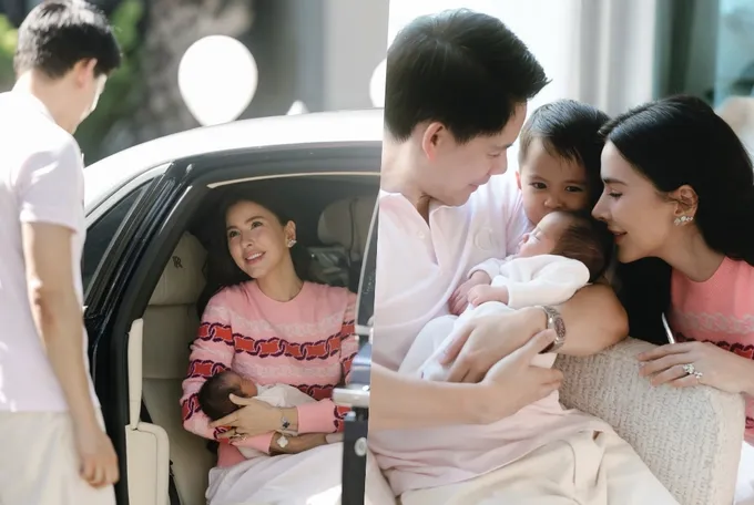 สมฐานะ! “ริต้า-กรณ์” จัดเต็มต้อนรับ “น้องเรเน่” กลับบ้าน