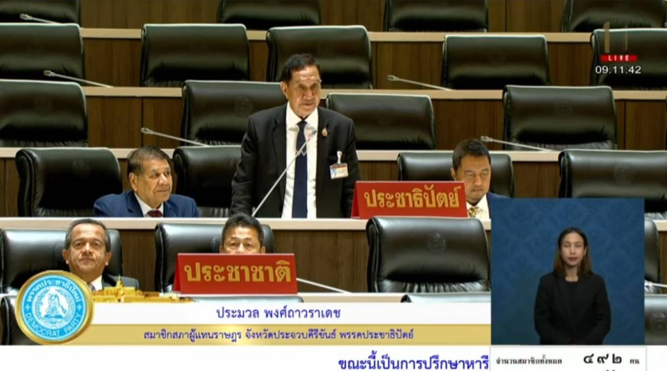 “ประมวล” จี้รัฐบาล เร่งคลี่คลายปมที่ดินนิคมฯ-ป่ากุยบุรี ชี้ชาวบ้านถูกกันสิทธิ์รัฐ