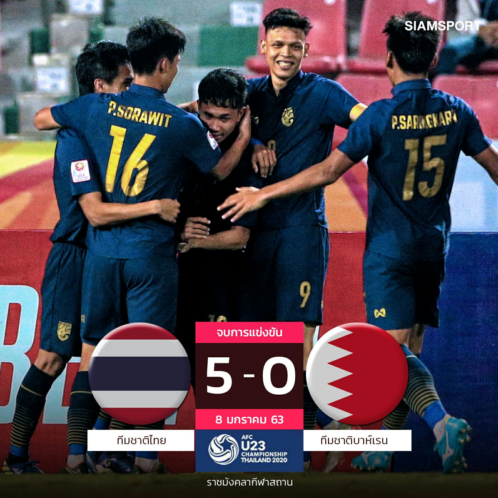 จงอย่ากลัว!"นิชิโนะ"เผยคำพูดบอกแข้งช้างศึกU23ก่อนถล่มบาห์เรน5-0 