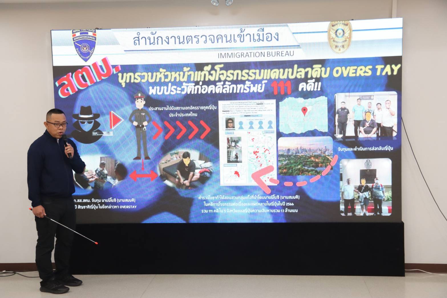 รวบหัวหน้าแก๊งโจรกรรมแดนปลาดิบ OVERSTAY พบประวัติก่อคดีลักทรัพย์ 111 คดี