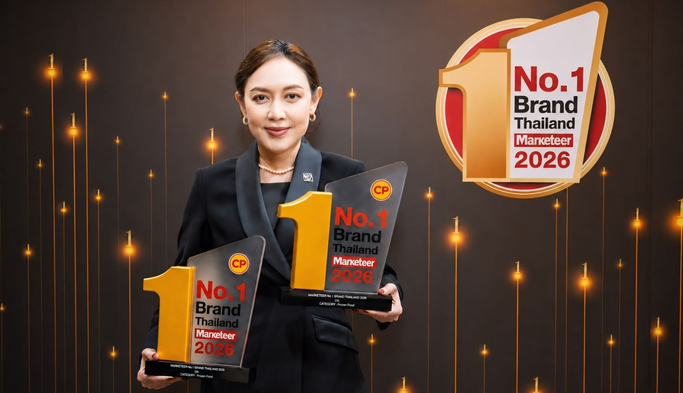 ซีพีเอฟชูนวัตกรรมอาหาร คว้า 2 รางวัล No.1 Brand Thailand 2026 ตอกย้ำแบรนด์อาหารยอดนิยม