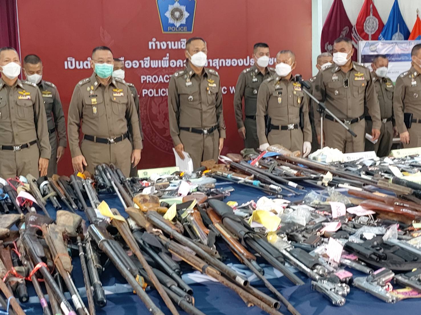 บิ๊กโอ๋  แถลงผลการระดมกวาดล้างอาชญากรรม ภาค 7 