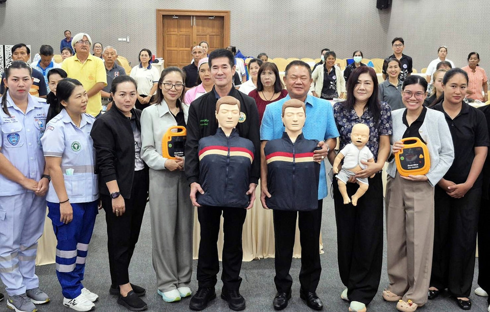 หัวหินอบรม CPR–AED ช่วยชีวิตขั้นพื้นฐานในภาวะฉุกเฉิน เสริมทักษะปฐมพยาบาลประชาชน