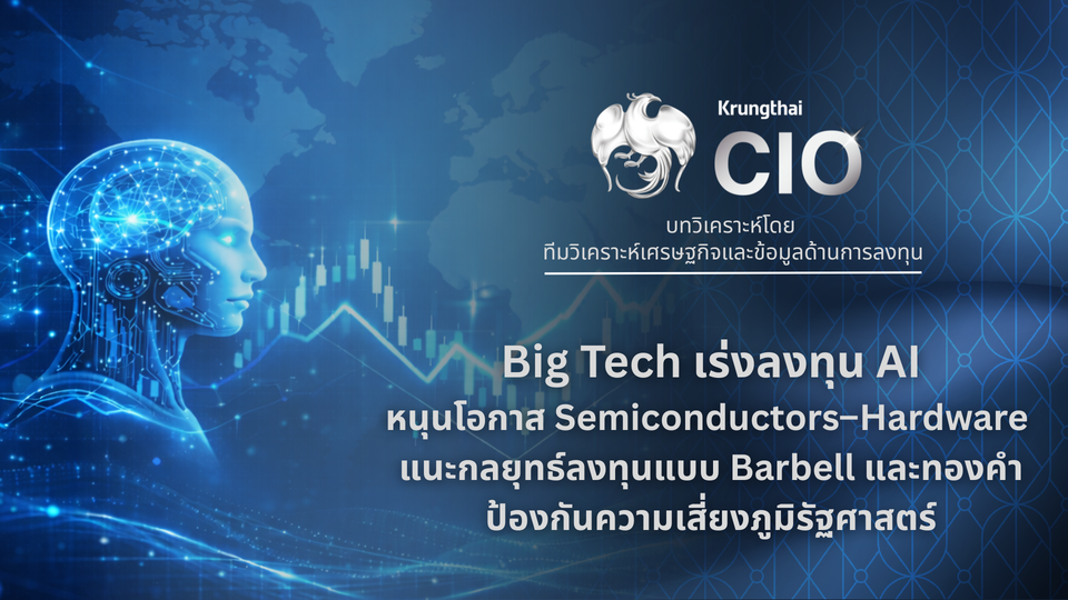 Krungthai CIO ชี้ Big Tech เร่งลงทุน AI หนุนโอกาส Semiconductors–Hardware 