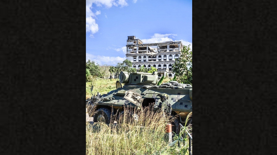กองทัพเรือส่งยานเกราะ BTR-3E1 คุมพื้นที่คาสิโนทมอดา ยันปฏิบัติการตามกติกาสากล