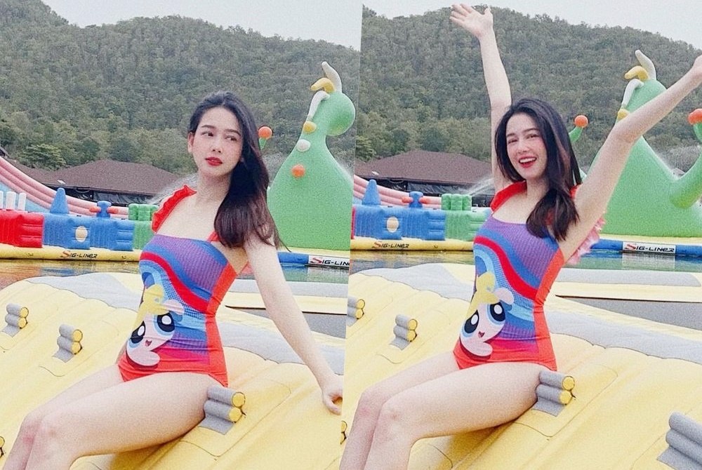 "โม อมีนา" นุ่งวันพีซอวดหุ่นปั๊วะโชว์ผิวขาวออร่า