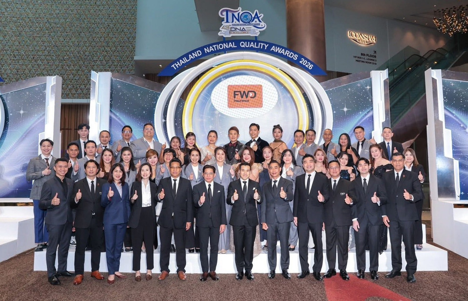 FWD ประกันชีวิต ร่วมฉลองความสำเร็จ  ตัวแทนที่ได้รับรางวัลตัวแทนคุณภาพดีเด่นแห่งชาติ(TNQA) ครั้งที่ 43    