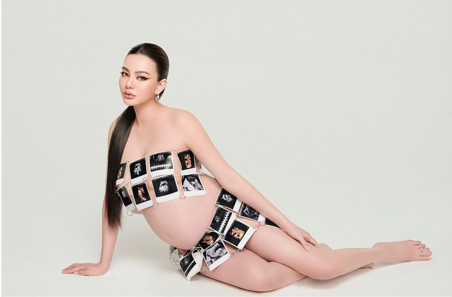 ว่าที่คุณแม่สุดเฟียต! 'ดิว อริสรา' เผยผิวออร่า สวมชุดทำจากภาพอัลตร้าซาวด์