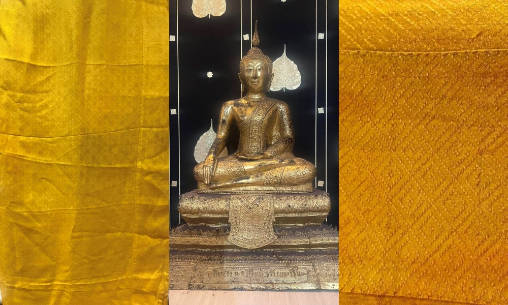 เปิดกรุ! "จีวรผ้าไหมลายดอกพิกุล" อายุกว่า 200 ปี จากกระแสละคร "ดิฉันเป็นห่านมิใช่เป็นหงส์"