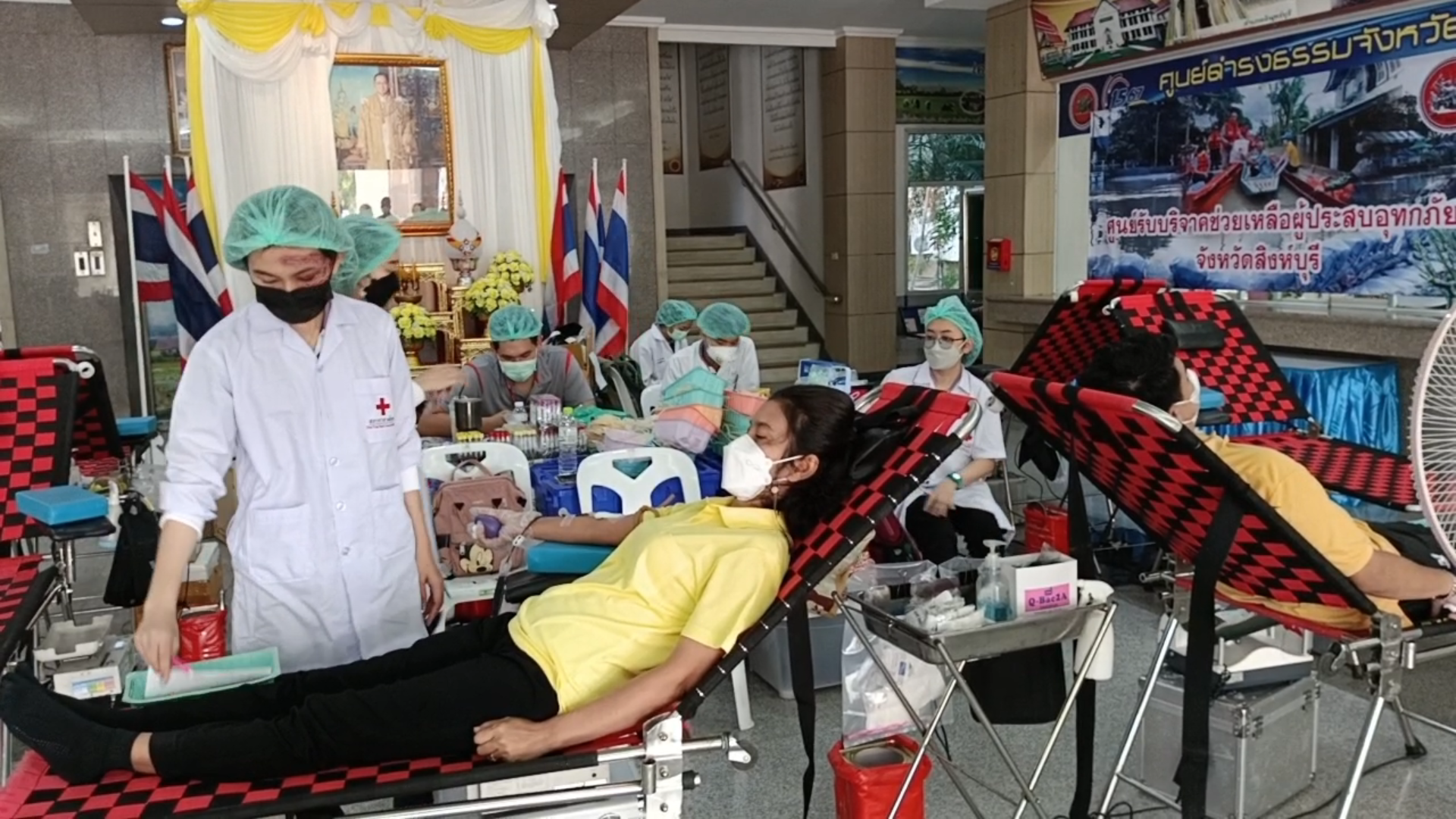 เหล่ากาชาดสิงห์บุรีจัดกิจกรรมเทศกาลวันฮาโลวีน "หนีผีมาให้เลือด”