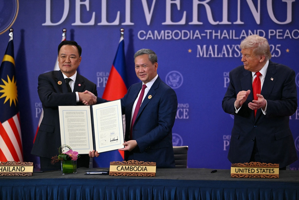ประวัติศาสตร์! "ไทย-กัมพูชา" จับมือลงนามข้อตกลงหยุดยิง "ทรัมป์" เป็นสักขีพยานที่มาเลเซีย