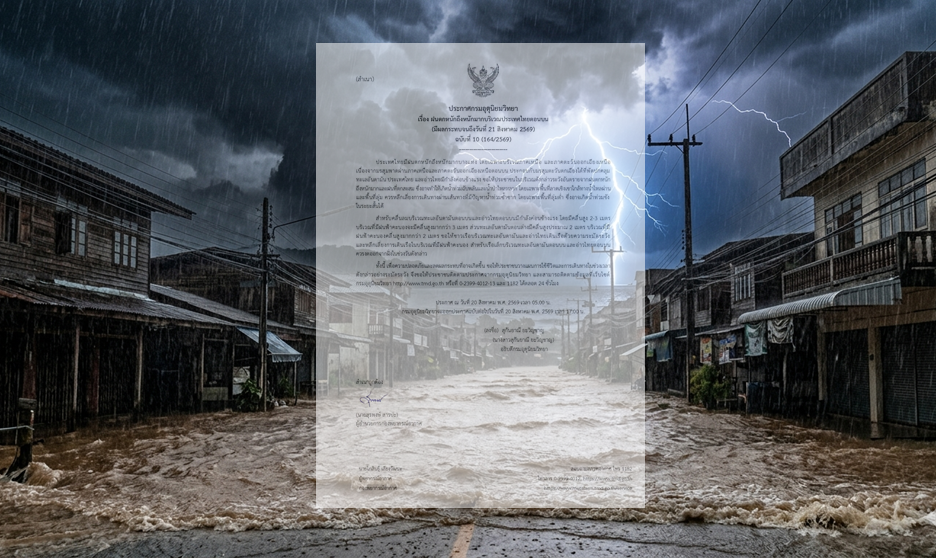 เสี่ยงจมน้ำฉับพลัน! กรมอุตุฯ เตือน ฉบับ 10 “ไทยตอนบน” ฝนตกหนักถึงหนักมาก ย้ำพื้นที่ลุ่มต่ำ-ทางน้ำไหล เฝ้าระวังน้ำป่าหลากด่วน