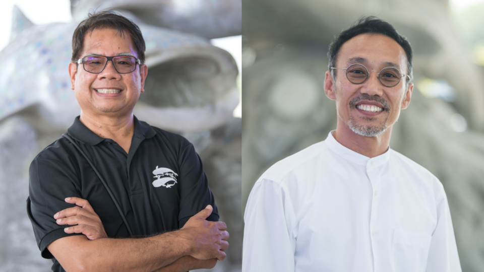 ผศ. ดร.ธรณ์ ธำรงนาวาสวัสดิ์ (ซ้าย) และ ผศ.มานะ ไทวัฒนกุล (ขวา)
