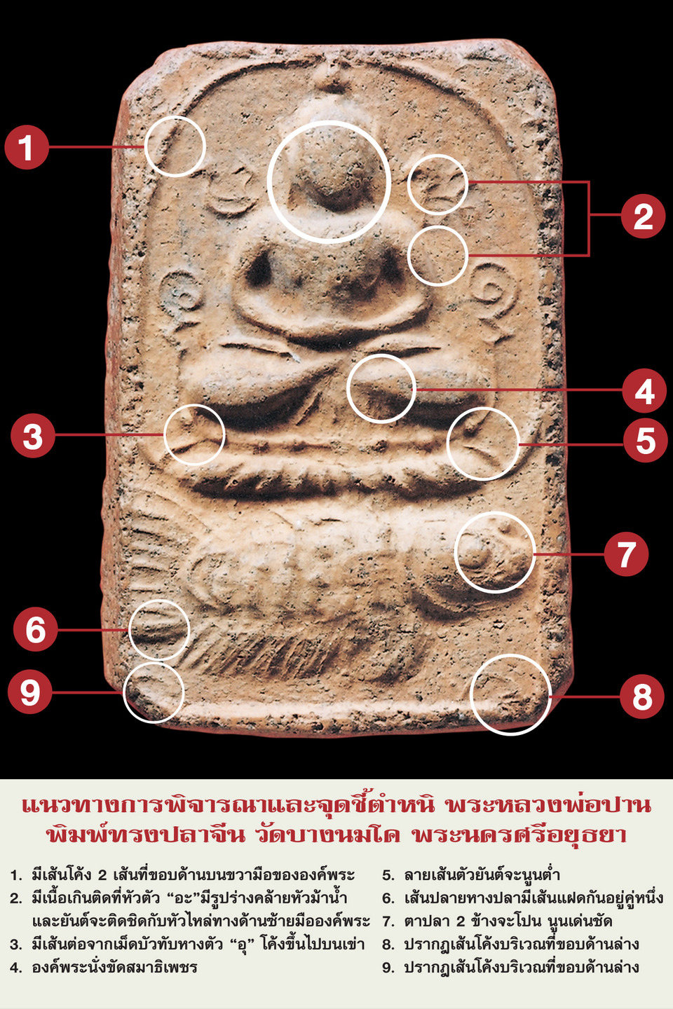 ชี้ตำหนิ พระหลวงพ่อปาน พิมพ์ทรงปลาจีน