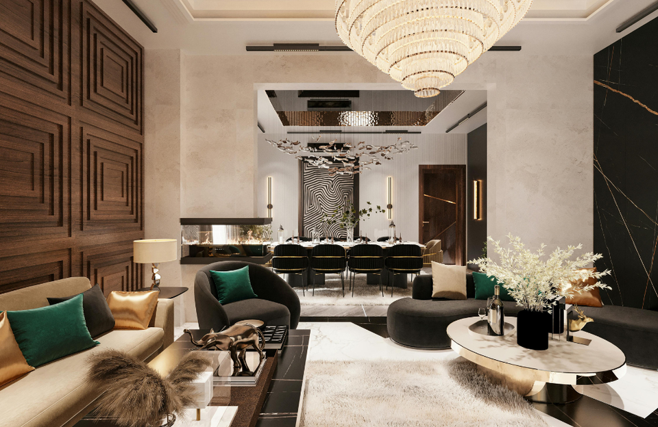 ห้องนั่งเล่น Modern Luxury