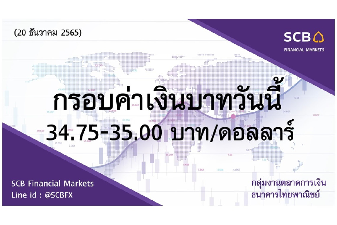 ธนาคารไทยพาณิชย์ประเมินค่าเงินบาทวันนี้เคลื่อนไหวในกรอบ 34 75 35 00 บาท