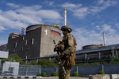 โรงไฟฟ้าพลังงานนิวเคลียร์ซาโปริชเชีย ในยูเครน (Photo : AFP)