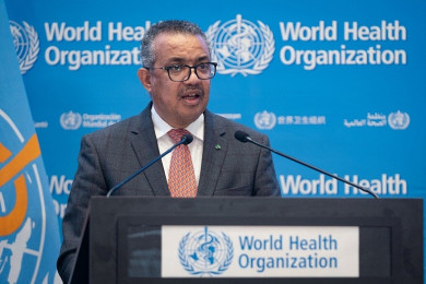 ดร.ทีโดรส อัดฮานอม กีบรีเยซุส ผอ.องค์การอนามัยโลก หรือดับเบิลยูชเอชโอ (Photo : AFP)