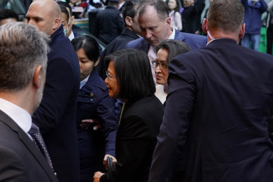 ประธานาธิบดีไช่ อิงเหวิน ผู้นำไต้หวัน เดินทางถึงมหานครนิวยอร์ก รัฐนิวยอร์ก ประเทศสหรัฐฯ (Photo : AFP)