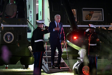 ประธานาธิบดีโจ ไบเดน ผู้นำสหรัฐฯ เดินทางกรุงลอนดอน เมืองหลวงของอังกฤษ (Photo : AFP)