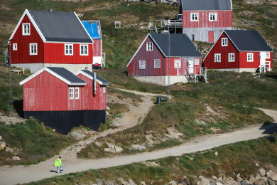 ชุมชนแห่งหนึ่งในกรีนแลนด์ (Photo : AFP)